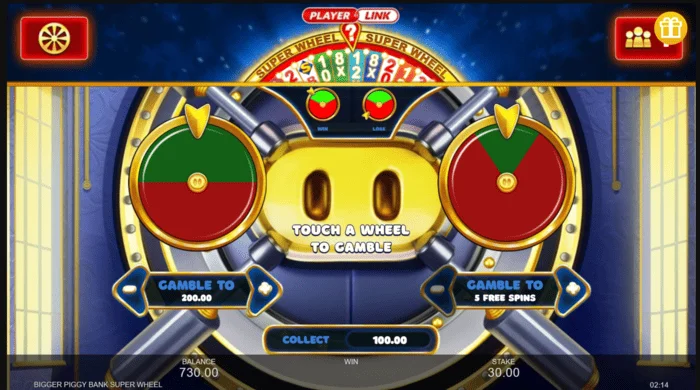 Bigger Piggy Bank Super Wheel mini game